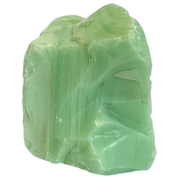 Lime Green Layered Jadeite Art Glass Cullet Glowing Manganese Slag Glass #4GX277 - Picture 3 of 7